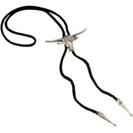 Cowboy Texas Longhorn Bull Bolo String Tie