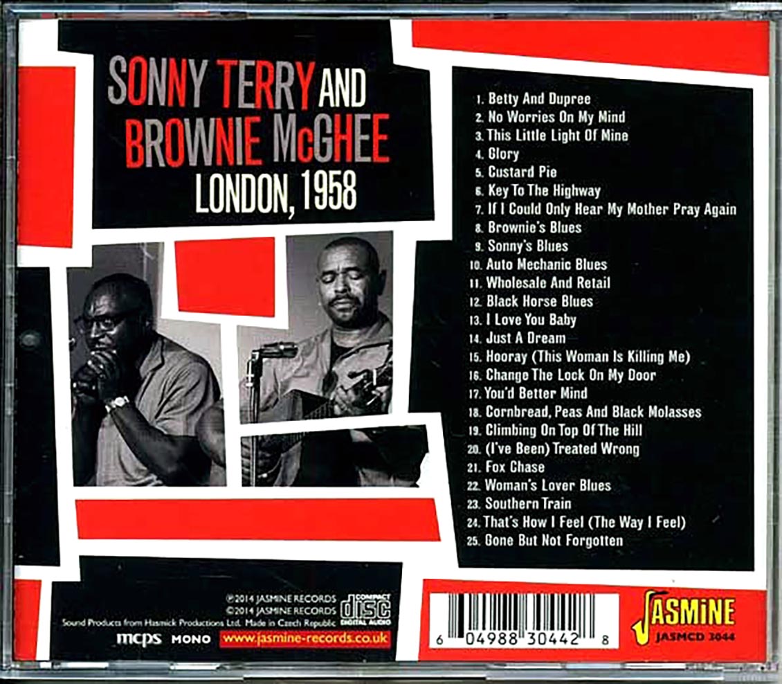 Sonny Terry Brownie McGhee London 1958 25 tracks Music CD