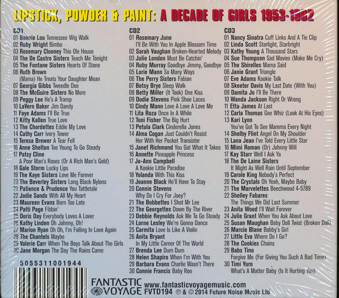 Various - Lipstick, Powder & Paint: A Decade Of Girls 1953-1962 (90 tracks) (3xCD) Music CD