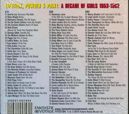 Various - Lipstick, Powder & Paint: A Decade Of Girls 1953-1962 (90 tracks) (3xCD) Music CD
