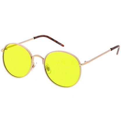 Retro Fashion Round Color Tone Colors Flat Lens Sunglasses C437