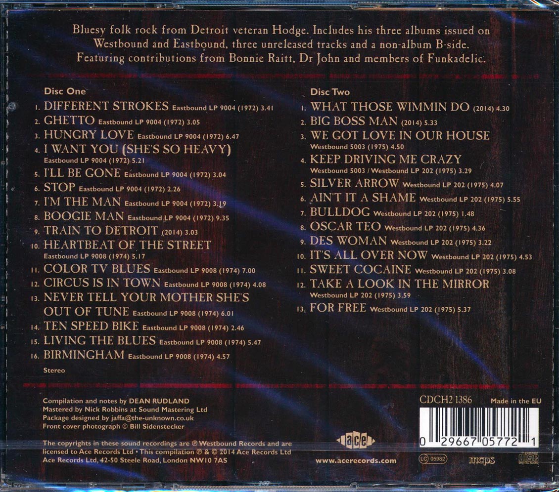 Catfish Hodge - Different Strokes: The Complete Eastbound & Westbound Recordings (29 tracks) (2xCD) Music CD