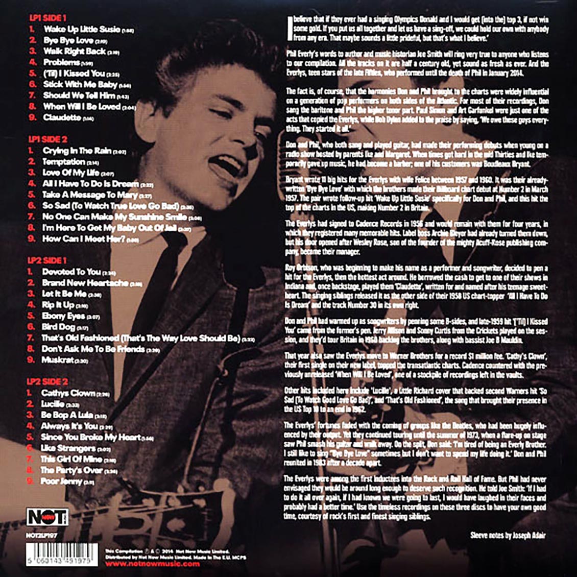 The Everly Brothers - Greatest Hits (2xLP) (180g) Vinyl Record