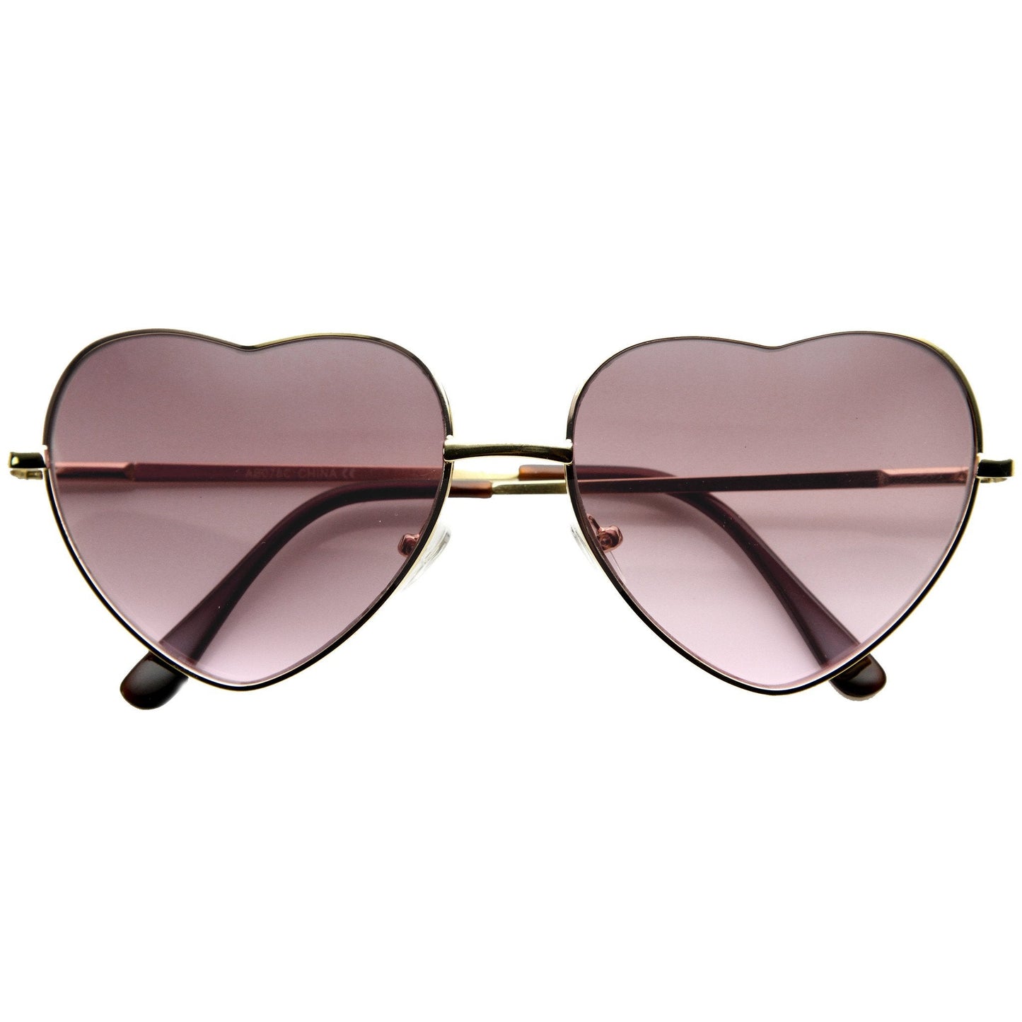 Cute Metal Heart Shape Rainbow Color Lens Sunglasses 9205