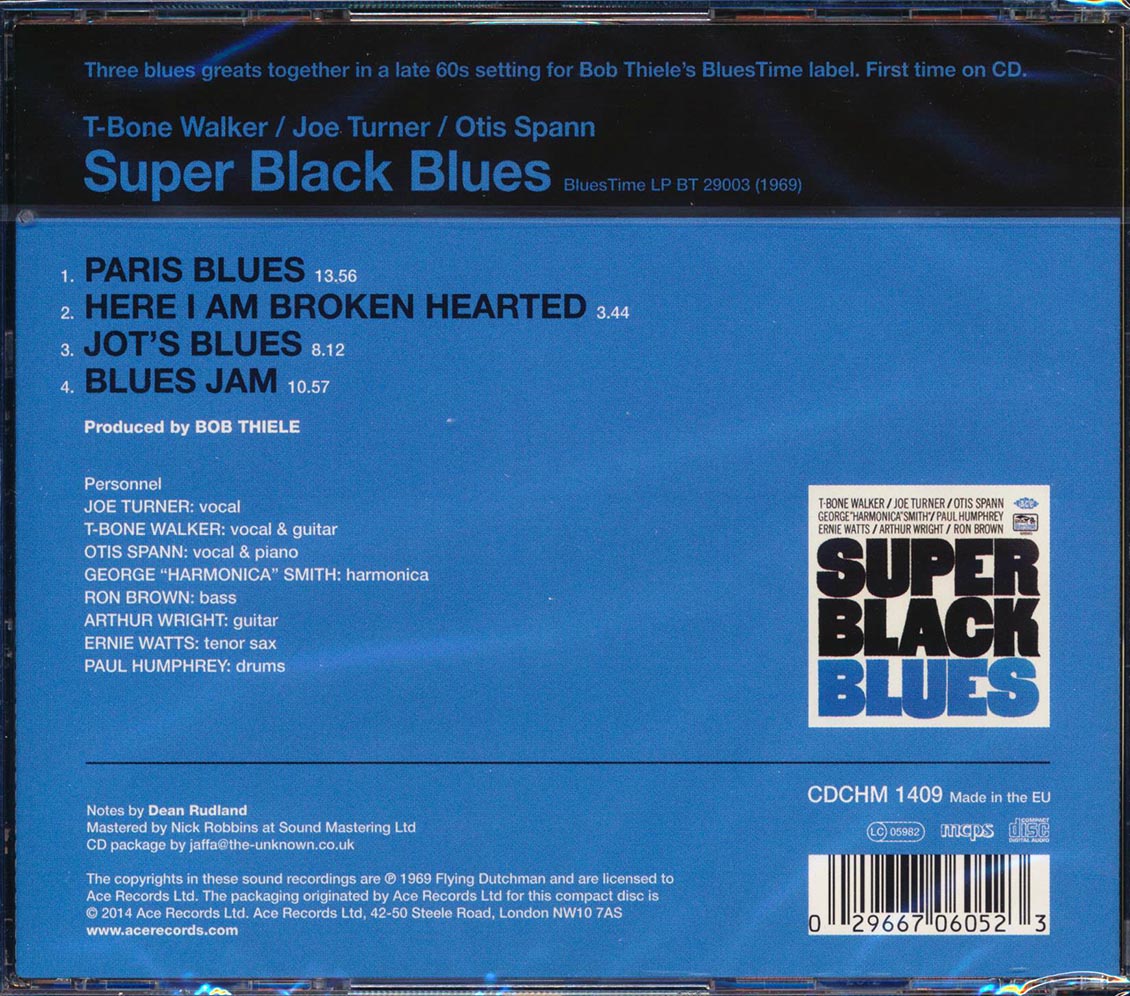 T-Bone Walker, Joe Turner, Otis Spann - Super Black Blues Music CD