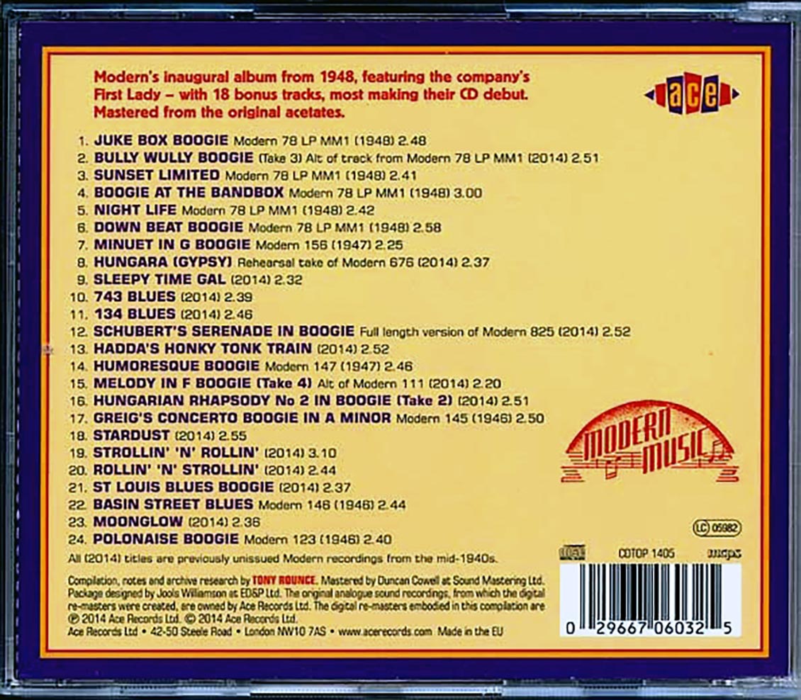 Hadda Brooks - Queen Of The Boogie, And More (24 tracks) Music CD