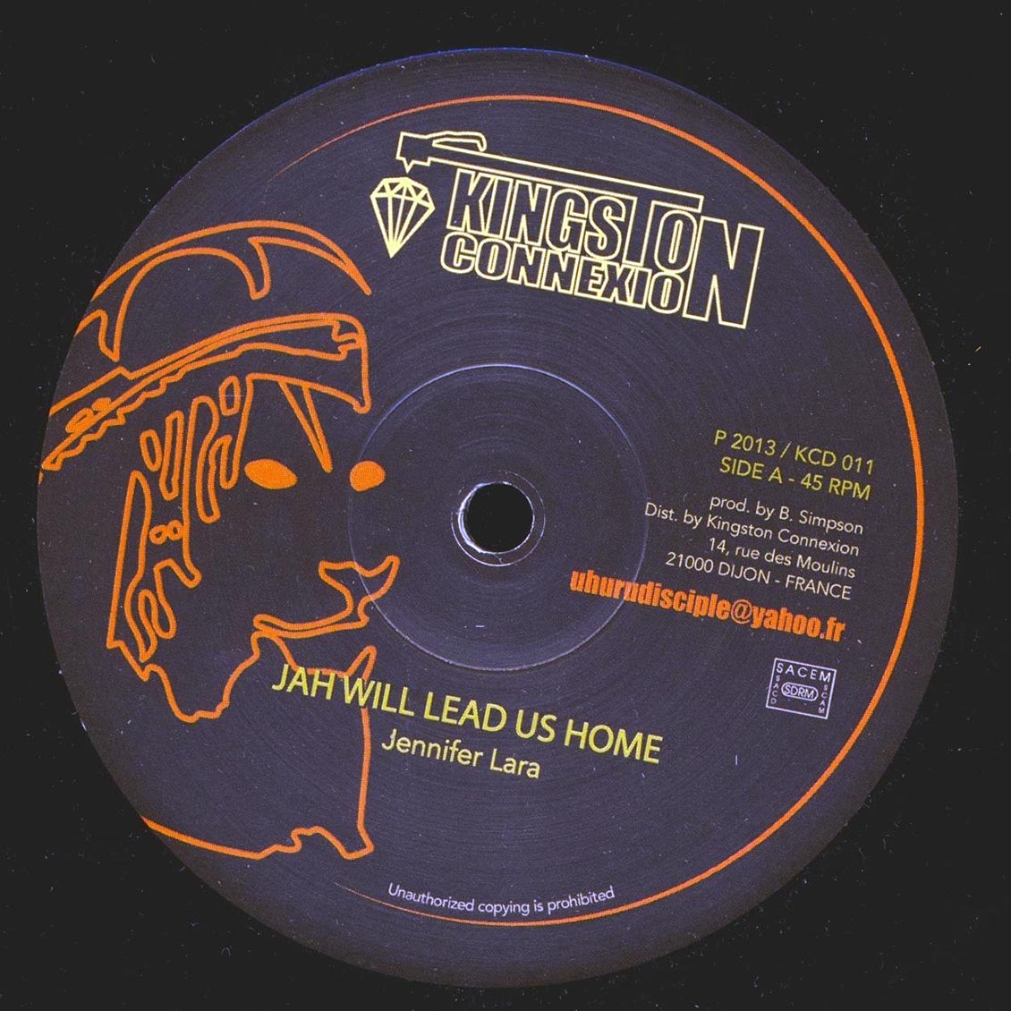 Jennifer Lara - Jah Will Lead Us Home  /  Hammer All Stars - Extended Dub Version 12" Vinyl Record
