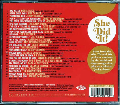 Various - She Did It! The Songs Of Jackie DeShannon Volume 2 (26 tracks) Music CD