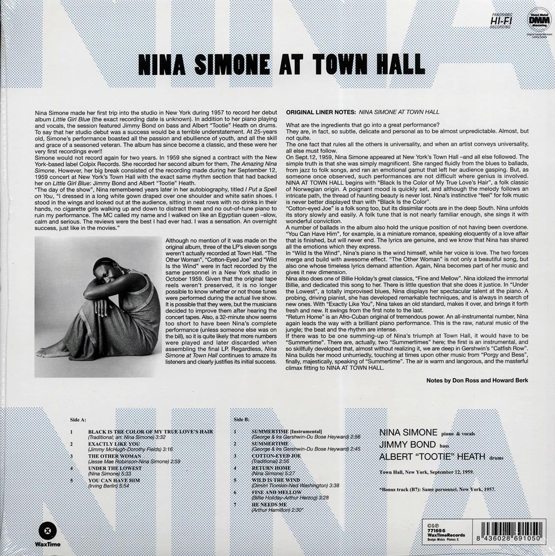 Nina Simone - Nina Simone At Town Hall (180g) Vinyl Record