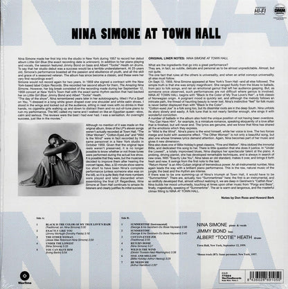 Nina Simone - Nina Simone At Town Hall (180g) Vinyl Record