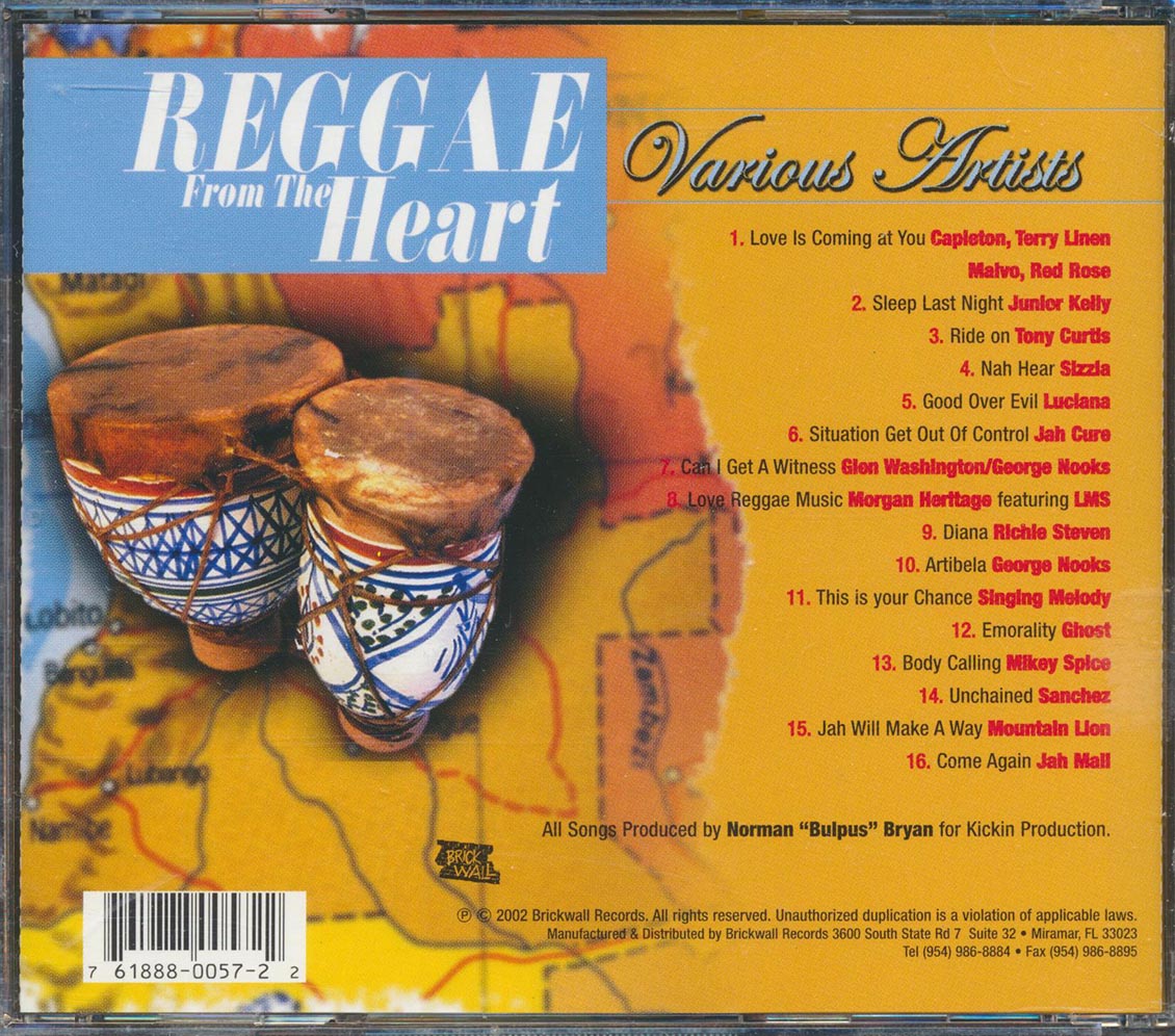 Capleton, Jah Cure, Luciano, Etc - Reggae From The Heart Music CD