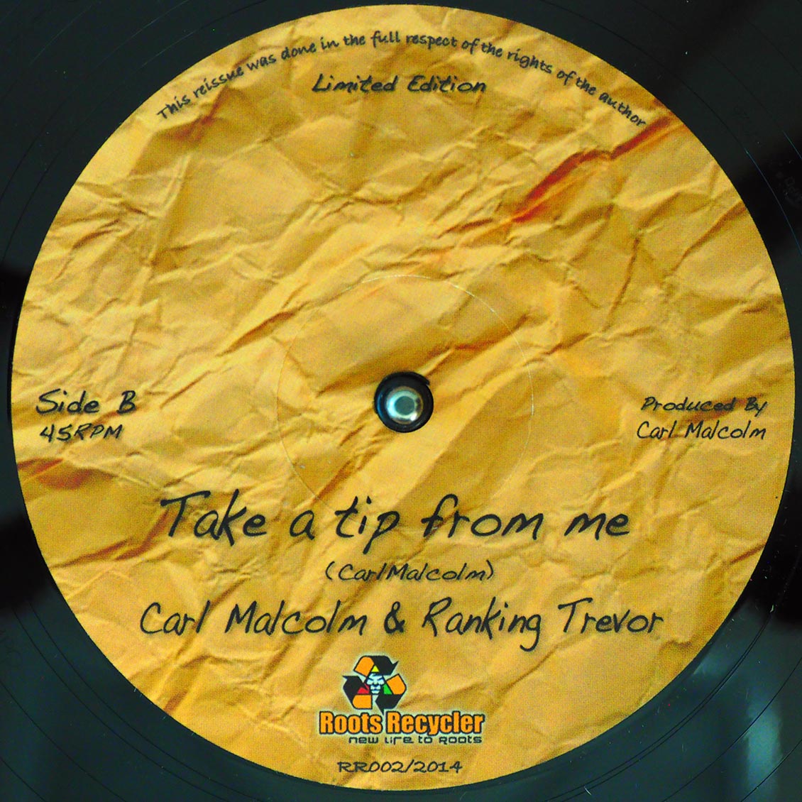 Carl Malcolm, Ranking Trevor - Repatriation (Extended Mix)  /  Carl Malcolm, Ranking Trevor - Take A Tip From Me (Extended Mix) 12" Vinyl Record