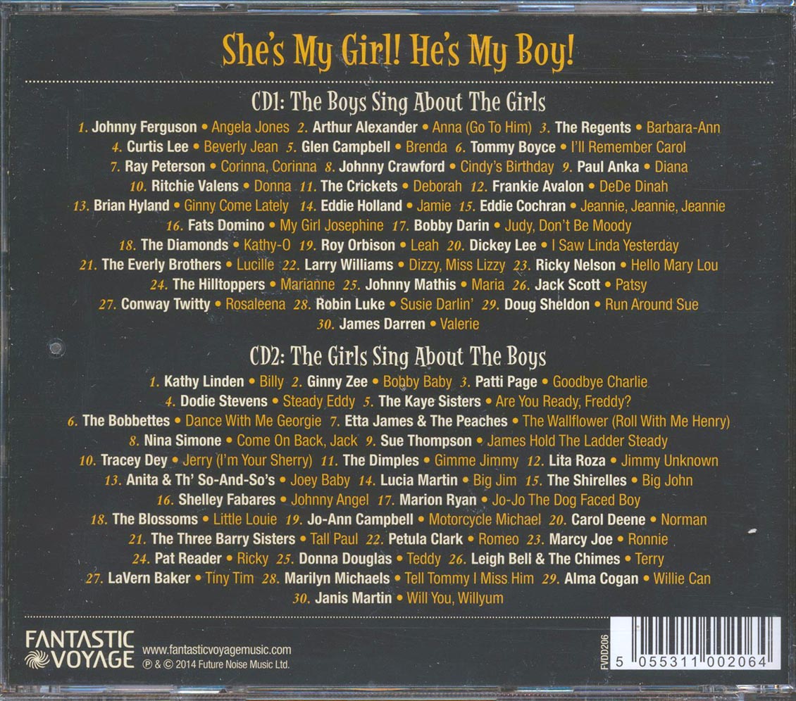 Various - She's My Girl! He's My Boy! (60 tracks) (2xCD) Music CD