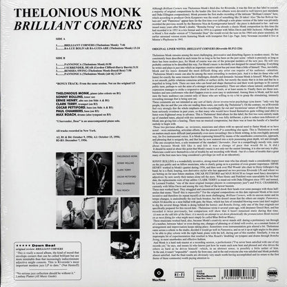 Thelonious Monk - Brilliant Corners (+bonus track) (ltd. ed.) (180g) Vinyl Record