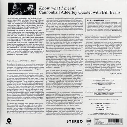 Cannonball Adderley, Bill Evans - Know What I Mean? (ltd. ed.) (180g) (remastered) Vinyl Record