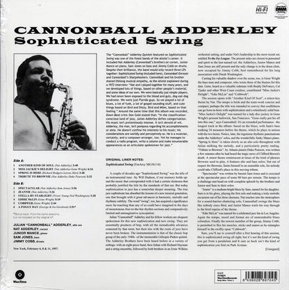 Cannonball Adderley - Sophisticated Swing (ltd. ed.) (180g) (remastered) Vinyl Record