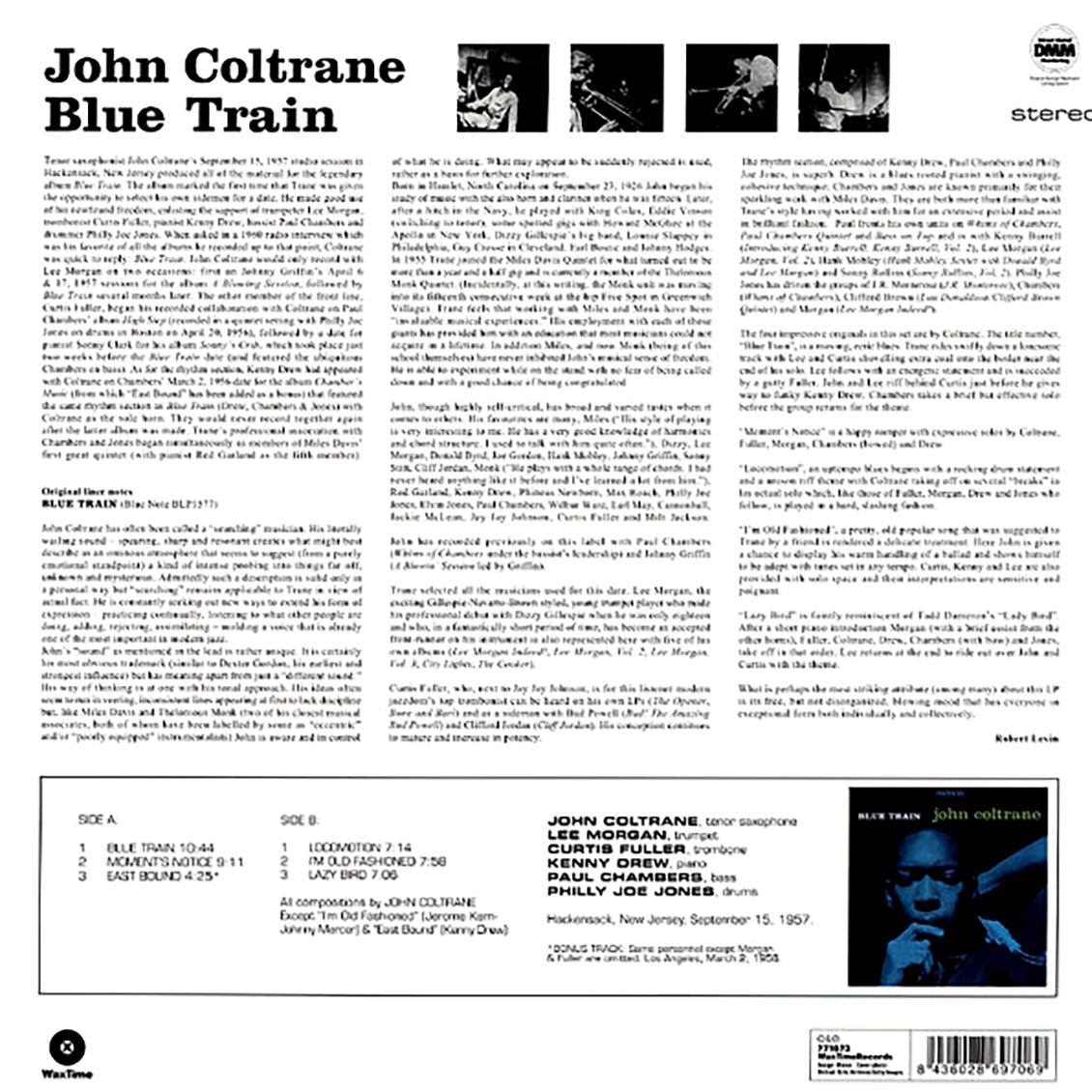 John Coltrane - Blue Train (+bonus track) (ltd. ed.) (180g) Vinyl Record
