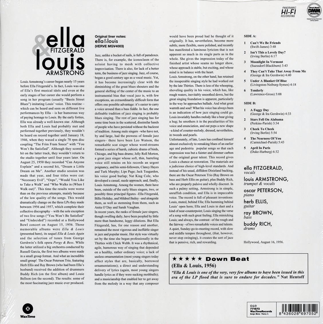 Ella Fitzgerald, Louie Armstrong - Ella & Louis (180g) Vinyl Record