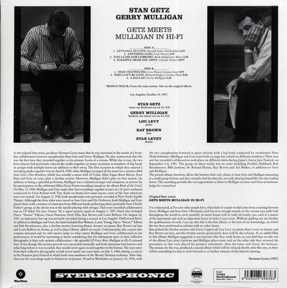 Stan Getz, Gerry Mulligan - Getz Meets Mulligan In Hi-Fi (ltd. ed.) (180g) Vinyl Record