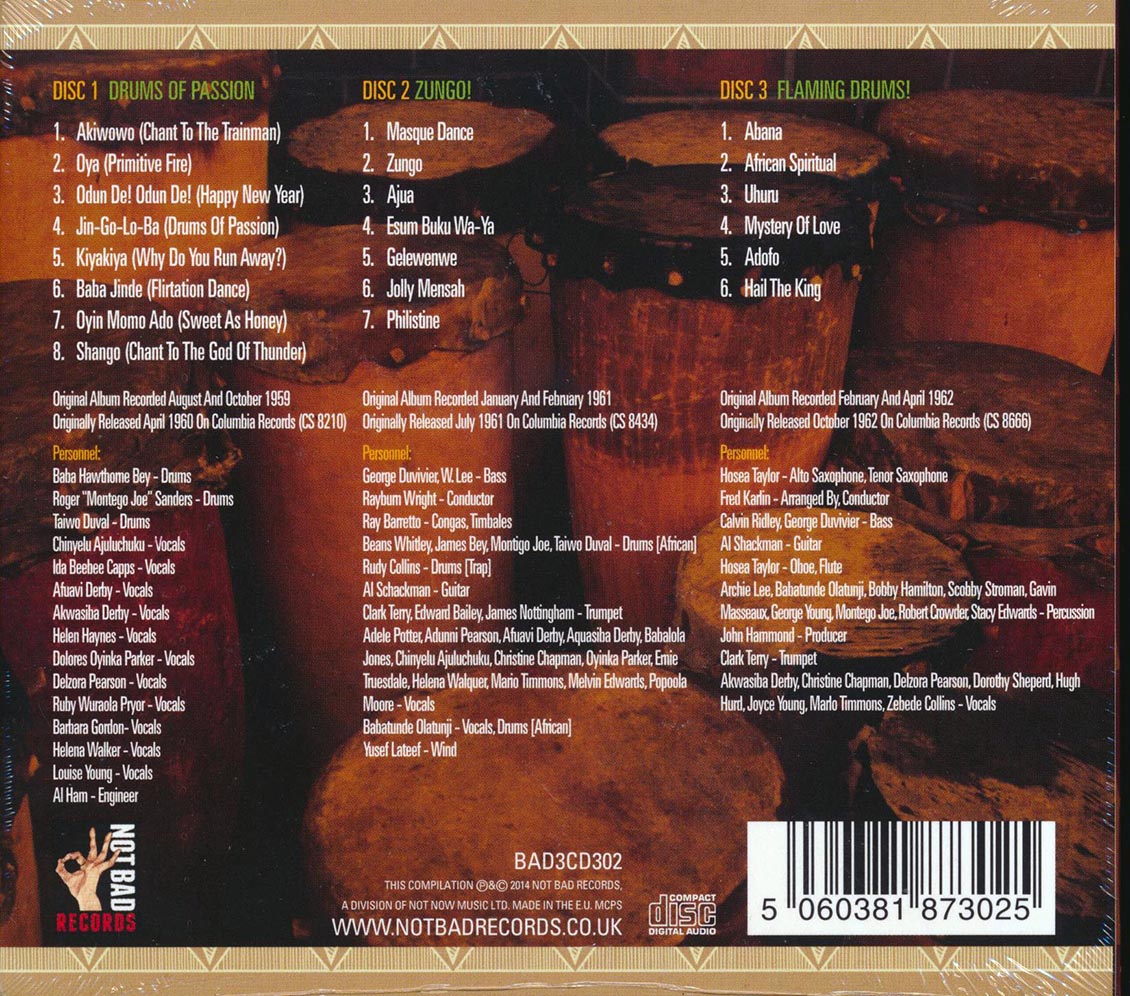 Babatunde Olatunji - Rhythms Of Africa (21 tracks) (3xCD) Music CD