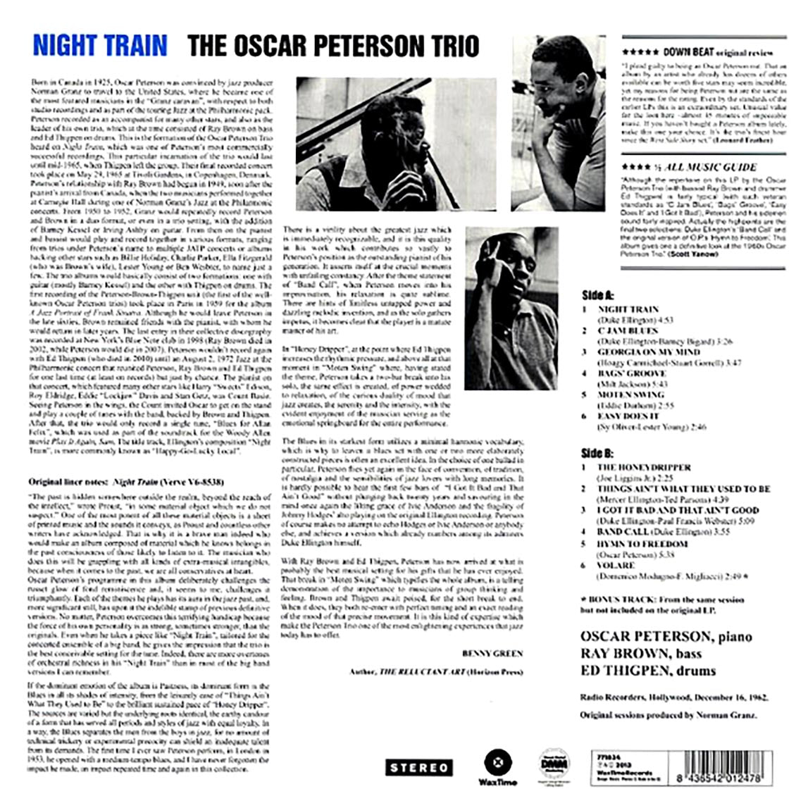 Oscar Peterson Trio - Night Train (180g) Vinyl Record