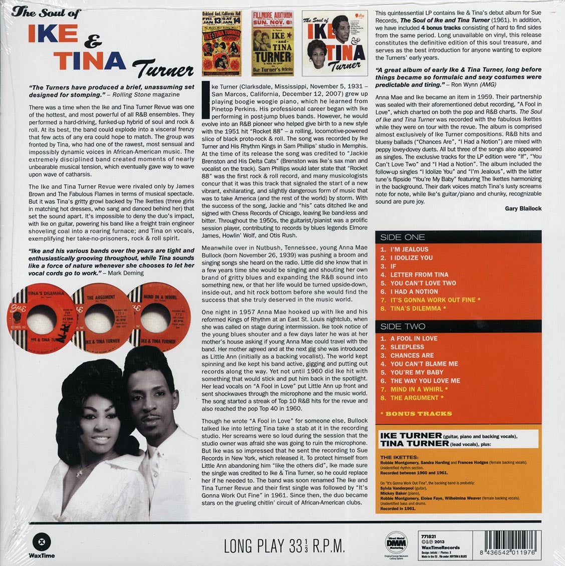 Ike Turner & Tina Turner - The Soul Of Ike & Tina Turner (+4 bonus tracks) (ltd. ed.) (180g) Vinyl Record