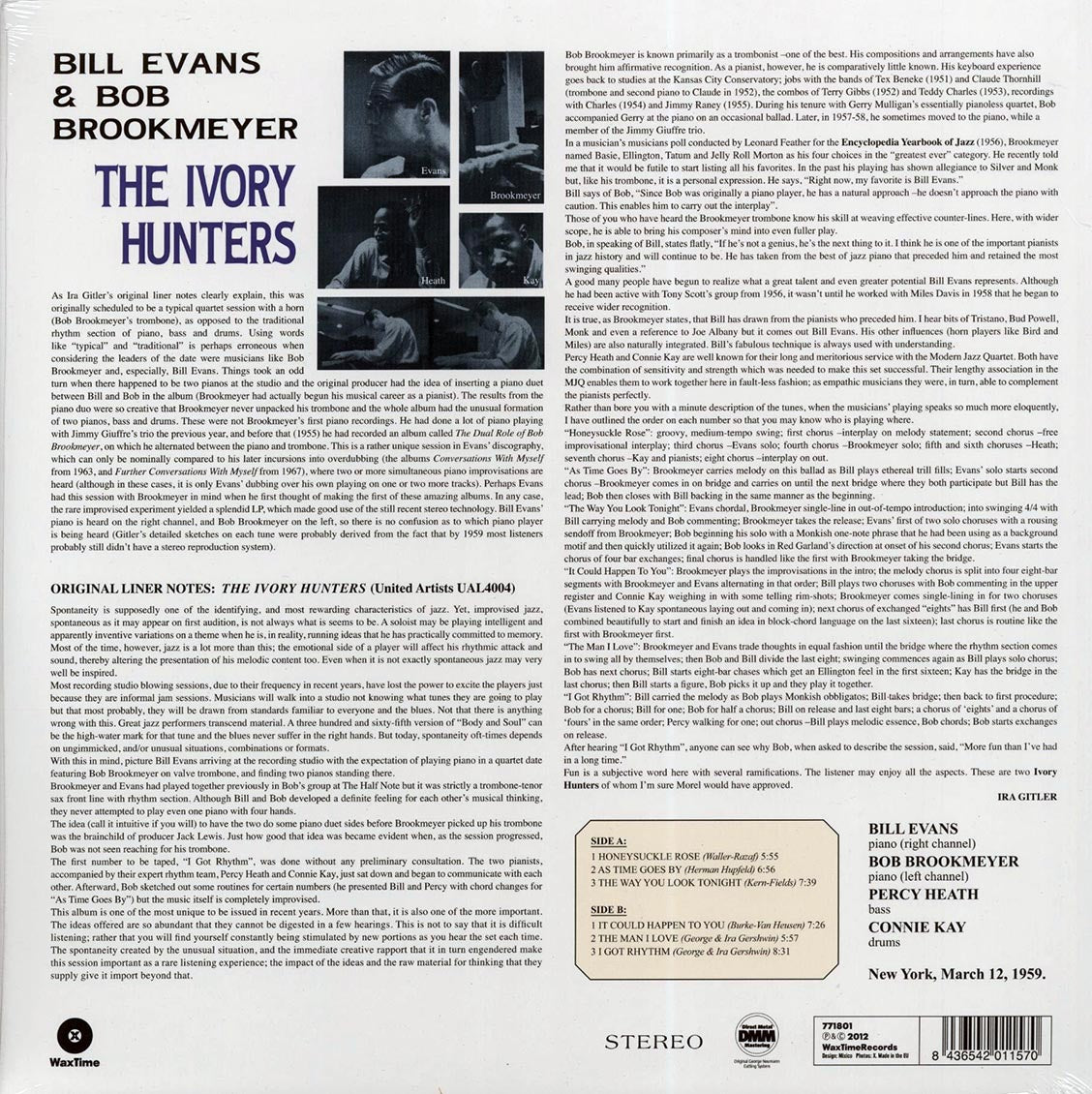 Bill Evans, Bob Brookmeyer - The Ivory Hunters: Double Barreled Piano (180g) Vinyl Record