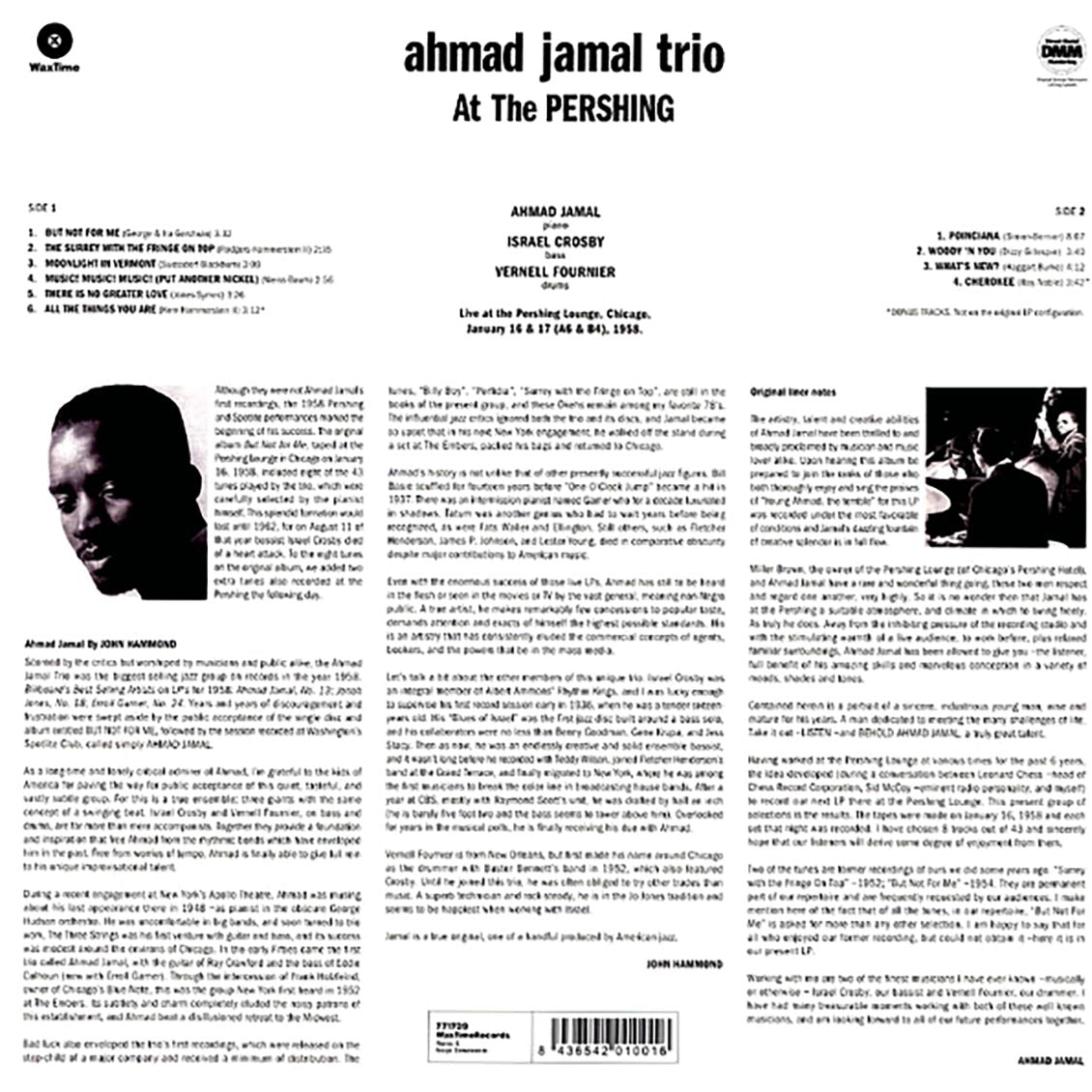Ahmad Jamal Trio - But Not For Me (Ahmad Jamal Trio At The Pershing) (ltd. ed.) (180g) Vinyl Record