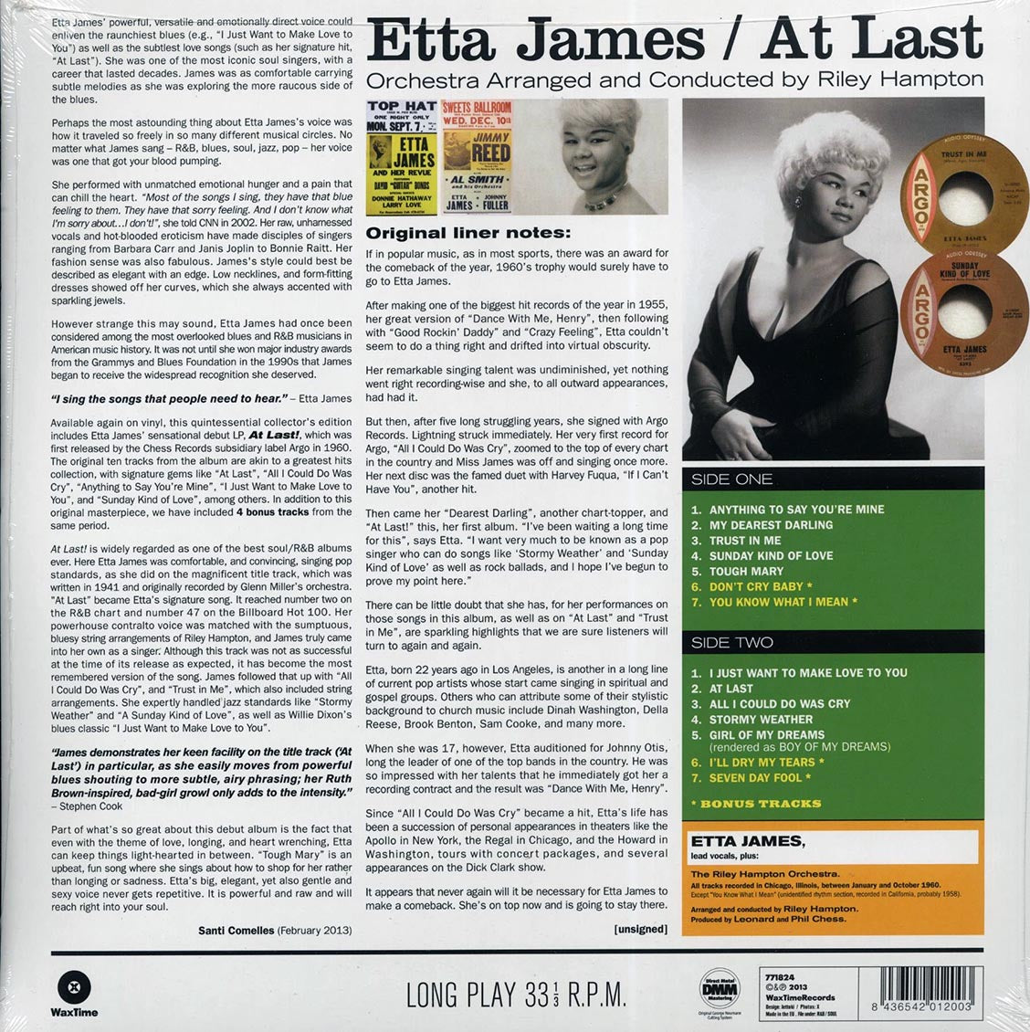 Etta James - At Last! (+4 bonus tracks) (180g) Vinyl Record