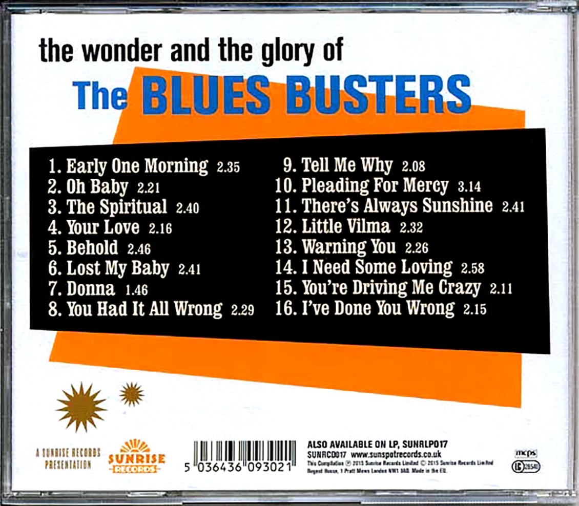 The Blues Busters - The Wonder And The Glory Of The Blues Busters Music CD
