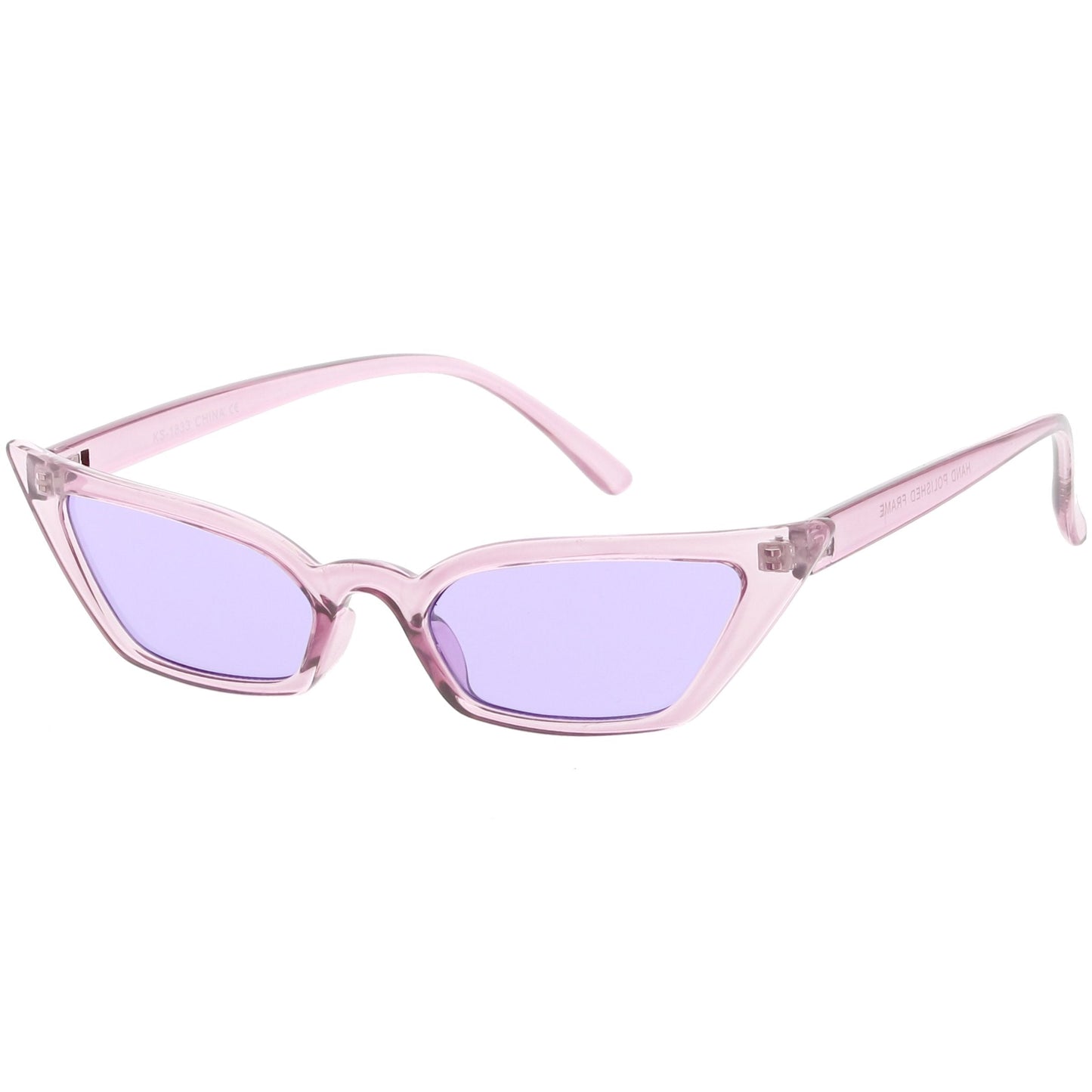 Retro Women's Translucent Thin Cat Eye Color Tone Sunglasses C663