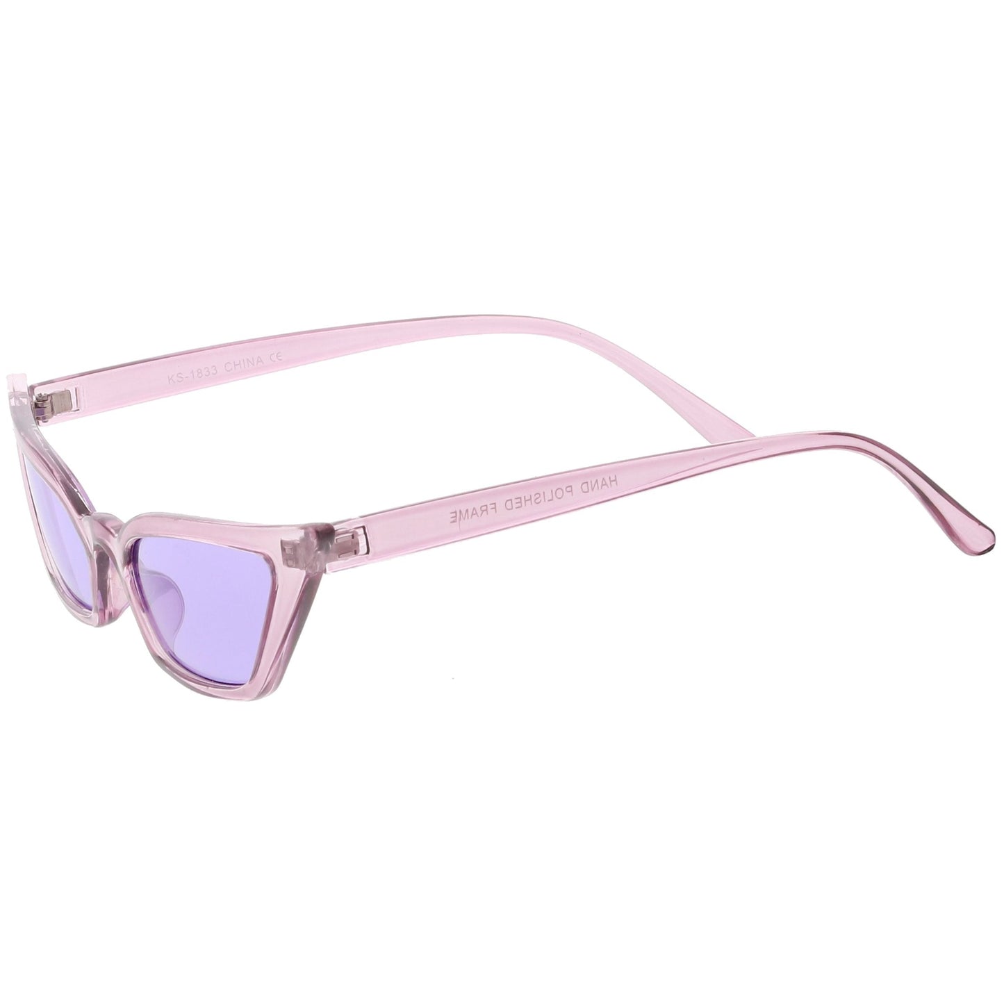 Retro Women's Translucent Thin Cat Eye Color Tone Sunglasses C663