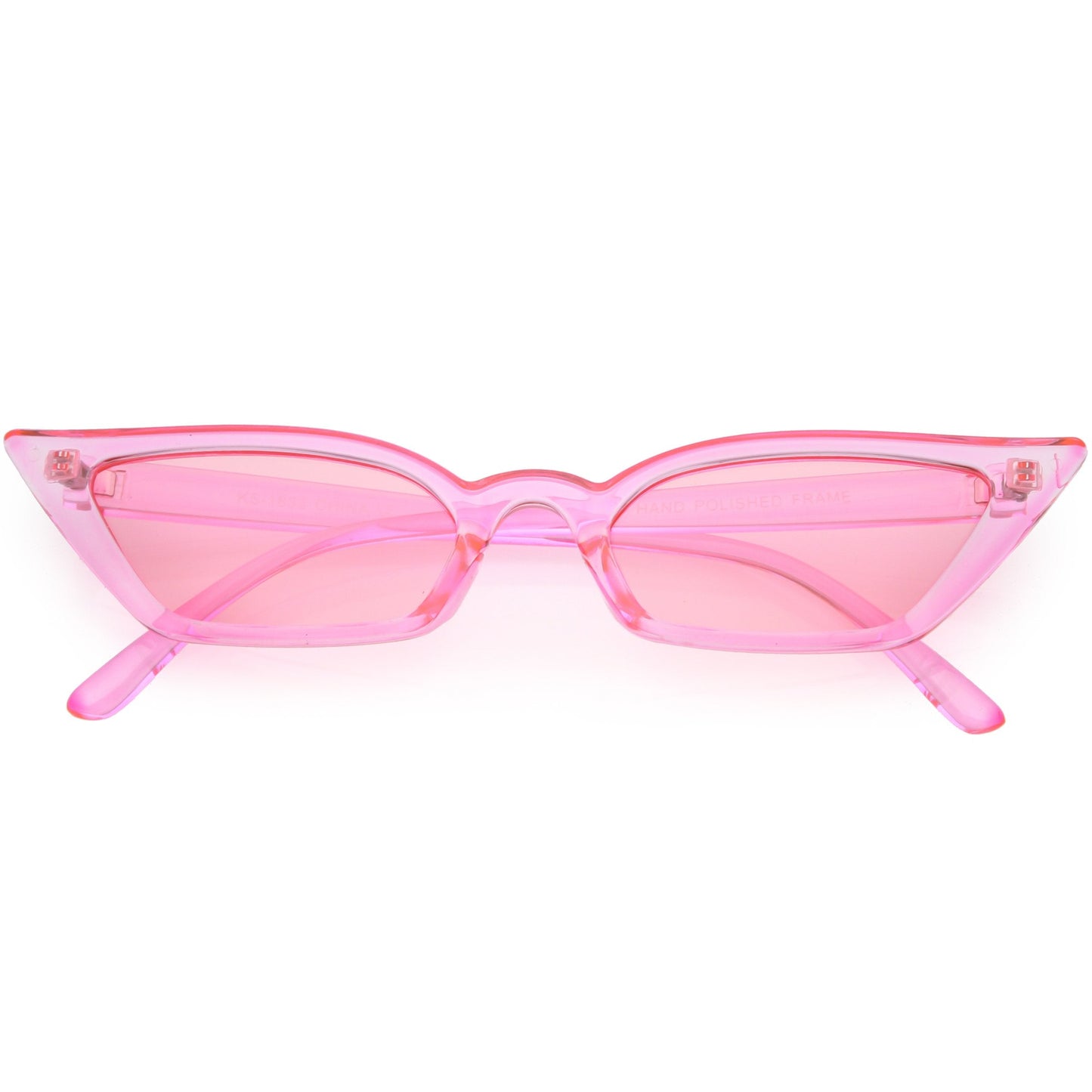 Retro Women's Translucent Thin Cat Eye Color Tone Sunglasses C663