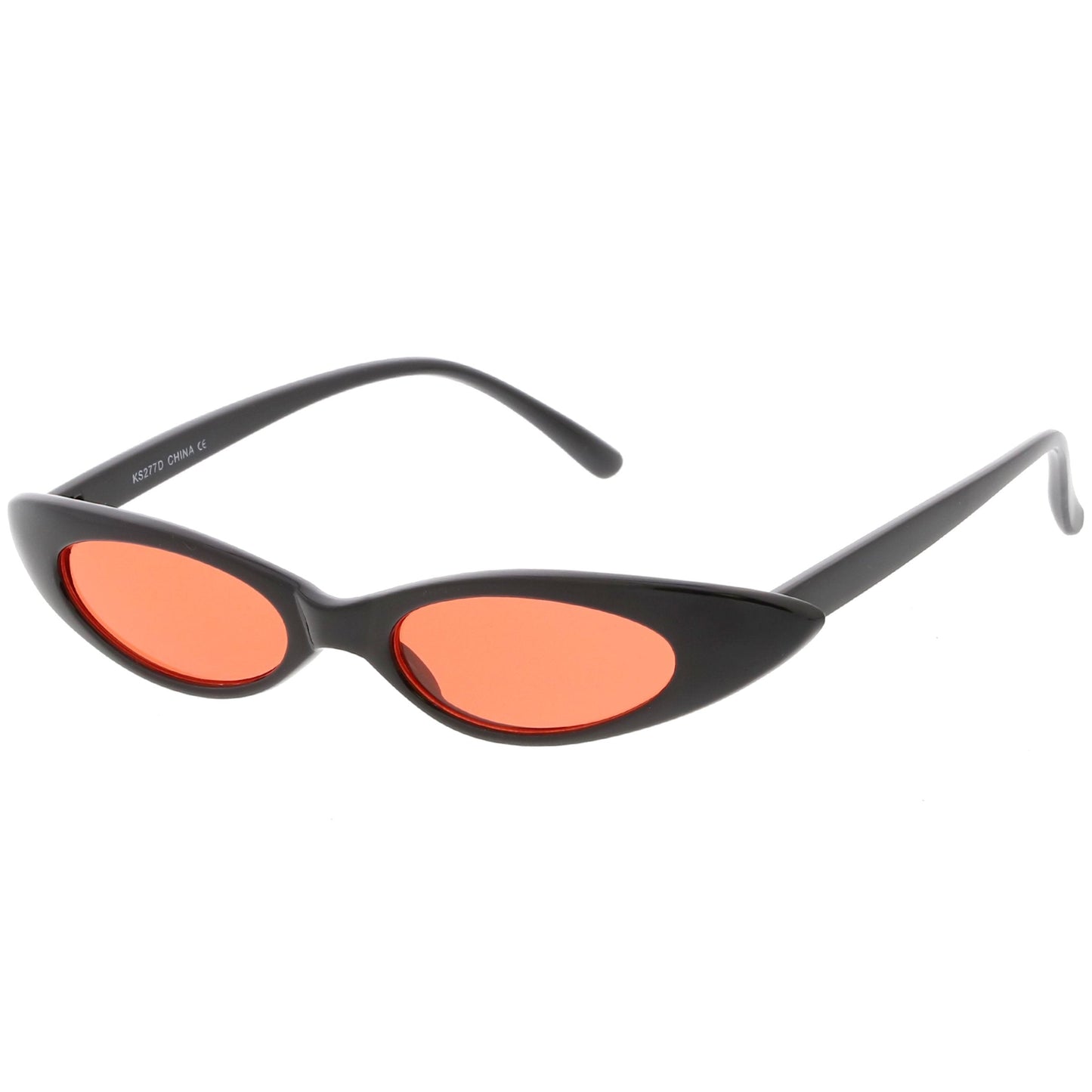 Women's Retro 90's Thin Color Tone Cat Eye Sunglasses C662