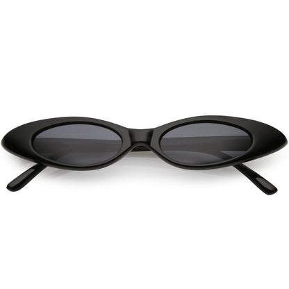 Women's Retro 90's Thin Color Tone Cat Eye Sunglasses C662
