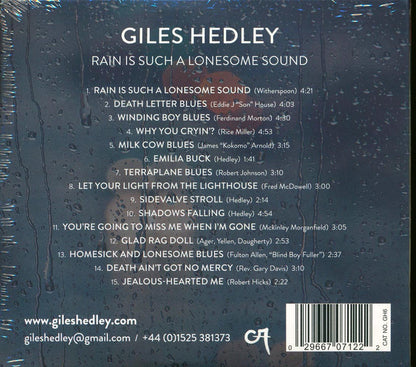 Giles Hedley - Rain Is Such A Lonesome Sound Music CD