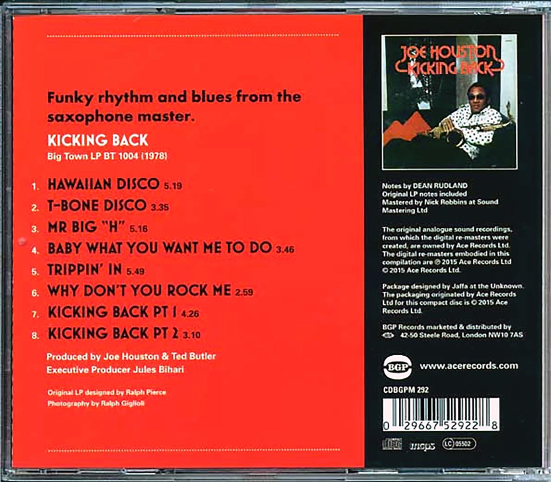 Joe Houston - Kicking Back Music CD