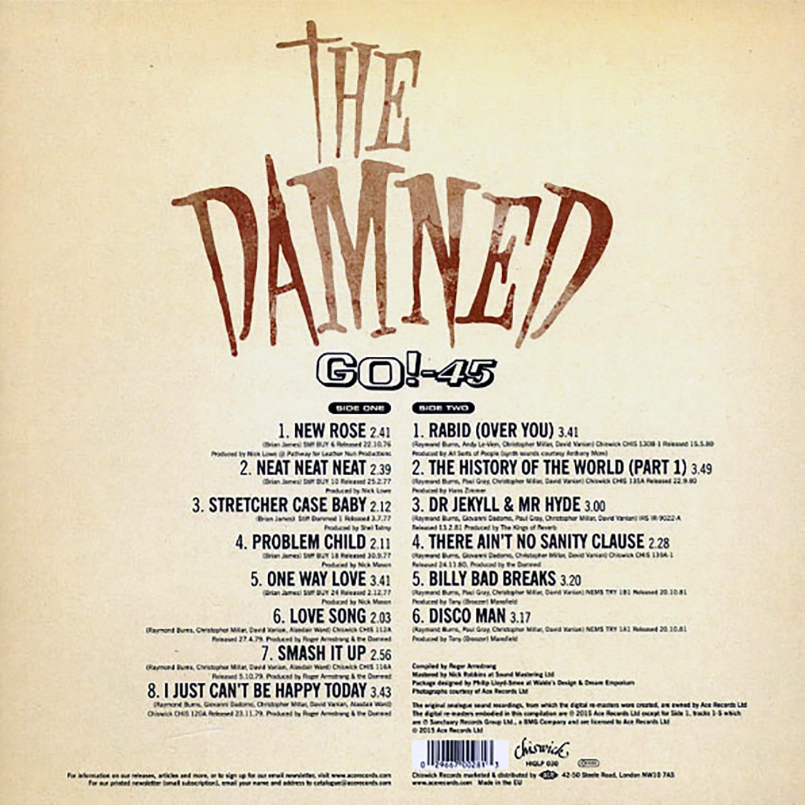 The Damned - Go!-45 (180g) Vinyl Record