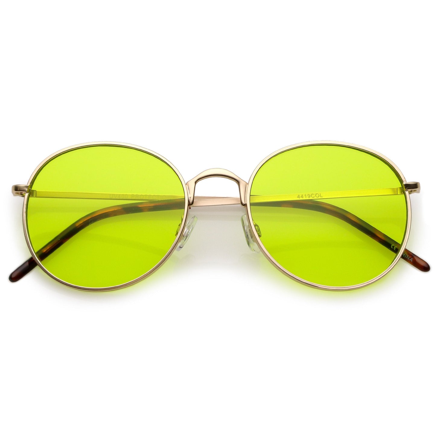 Retro Fashion Round Color Tone Colors Flat Lens Sunglasses C437