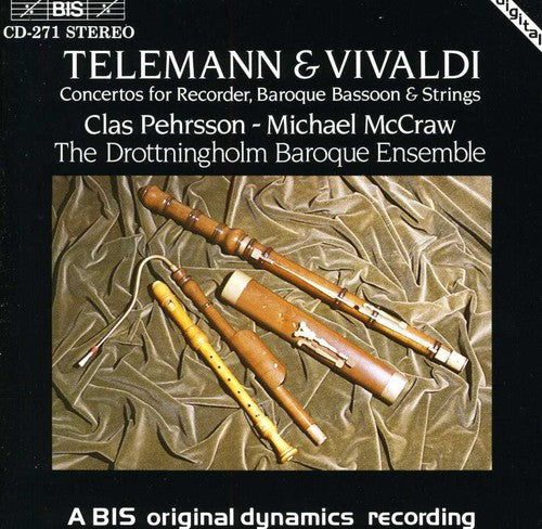 Telemann / Vivaldi / Pehrsson / Mccraw - Double Concerto For Recorder, Bassoon & Orchestra - Music CD