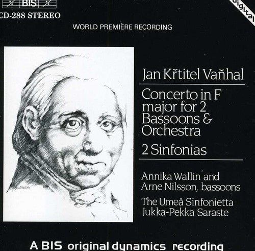 Vanhal / Nilsson / Saraste / Umea Sinfonieta - Concerto For 2 Bassoons & Orchestra - Music CD