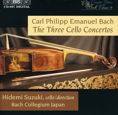 Bach,c.p.e. / Bach Collegium Japan, Suzuki - 3 Cello Cti: Wq.170; Wq.171; Wq.172 - Music CD