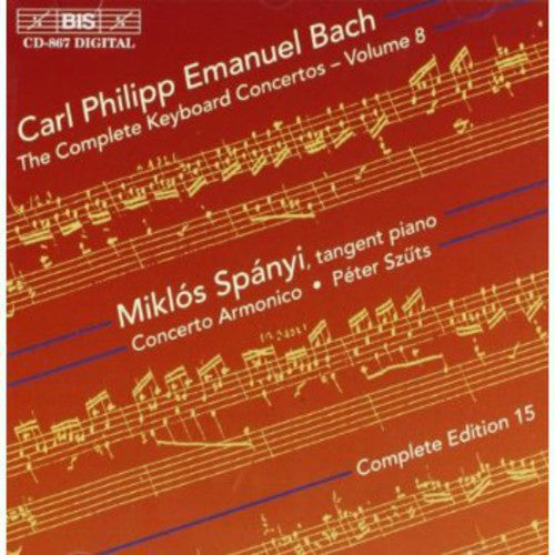 Bach,c.p.e. / Spanyi,miklos / Conc Armonico,szuts - Cto In G W.34 / Cto In F W.33 / Cto In B Min W.30 - Music CD