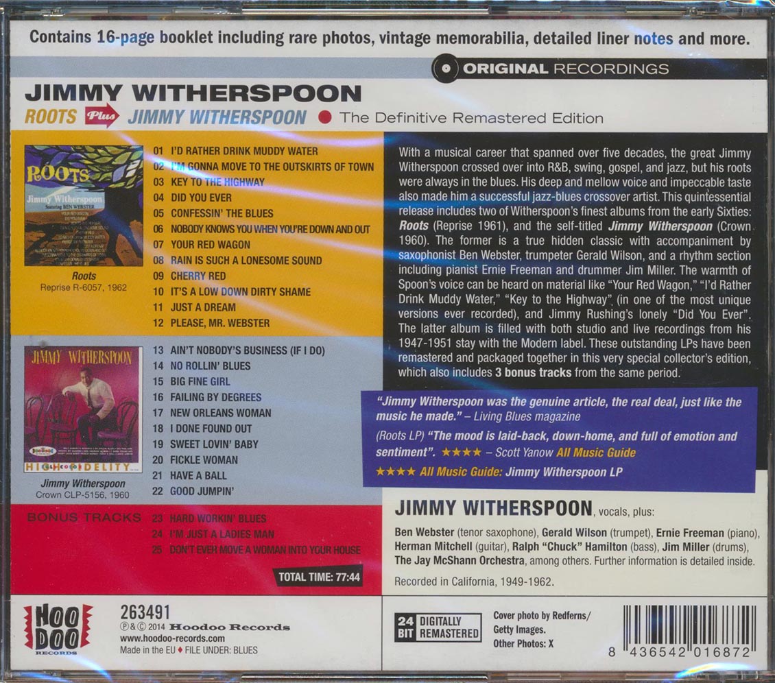Jimmy Witherspoon - Roots + Jimmy Witherspoon Music CD