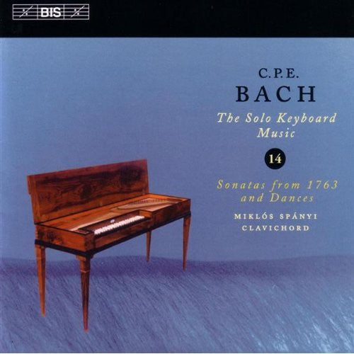 the album cover for Miklos Spanyi - Solo Keyboard Music 14