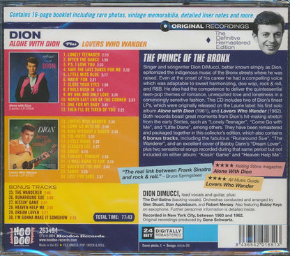 Dion - Alone With Dion + Lovers Who Wander Music CD