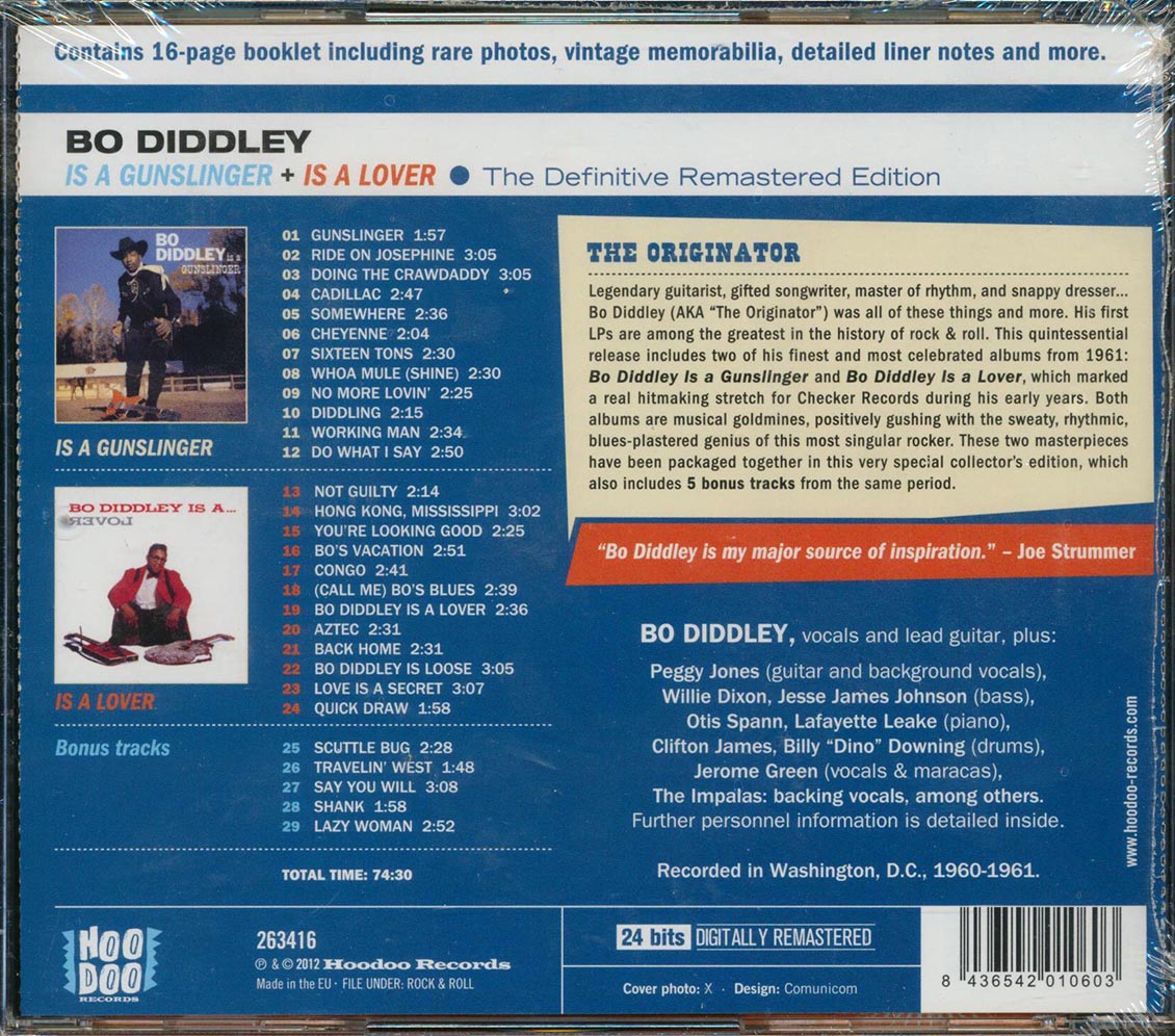 Bo Diddley - Is A Gunslinger + Is A Lover Music CD