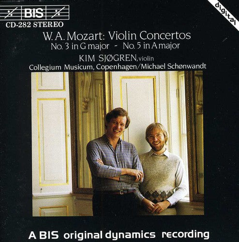 the album cover for Kim Sjogren - Violin Concertos 3 G KV216