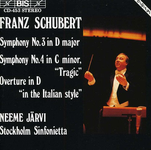 Schubert / Jarvi / Stockholm Sinfonietta - Symphonies 3 & 4 - Music CD