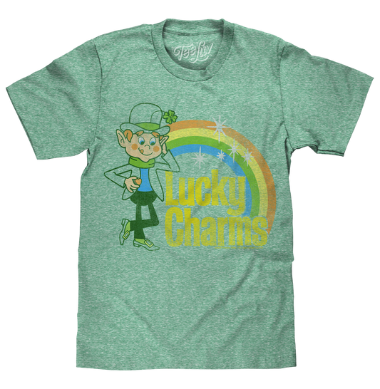 Lucky Charms Vintage Lucky the Leprechaun Mens T Shirt Officially Licensed Kelly Snow